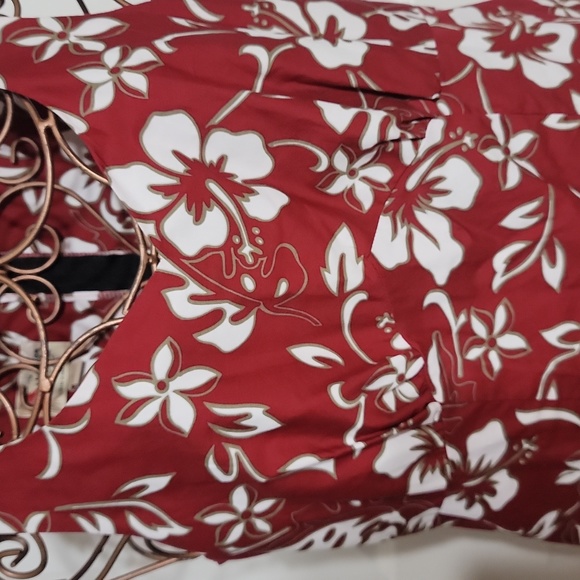 Hilo Hattie EUC Vintage Sleeveless Red and White Floral Dress Women's Size M - Picture 8 of 8